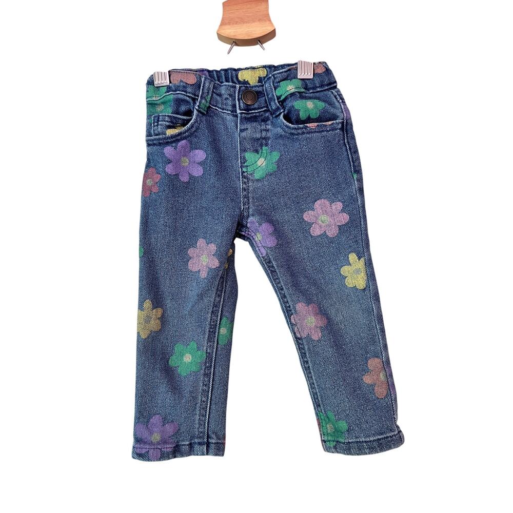Kids 12 Month Garanimals Toddler Girl Floral Print Denim Pants